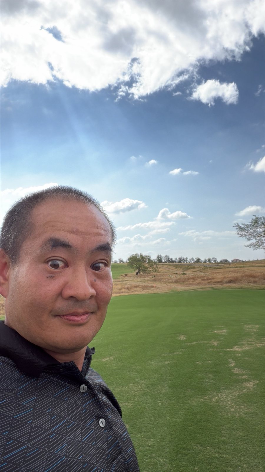 Dennis Yu selfie on the course at the Sphere Rocket Open