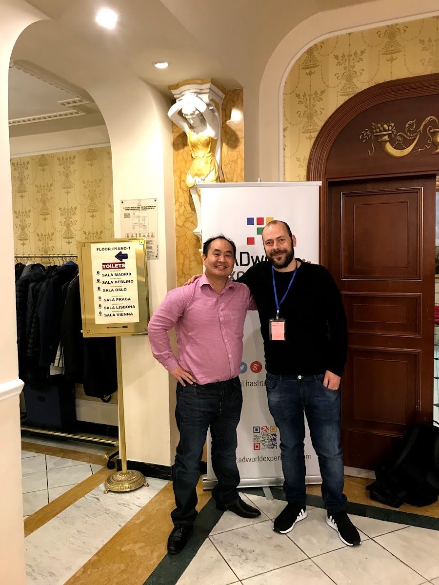Dennis Yu with Massimo Cheriuzzi