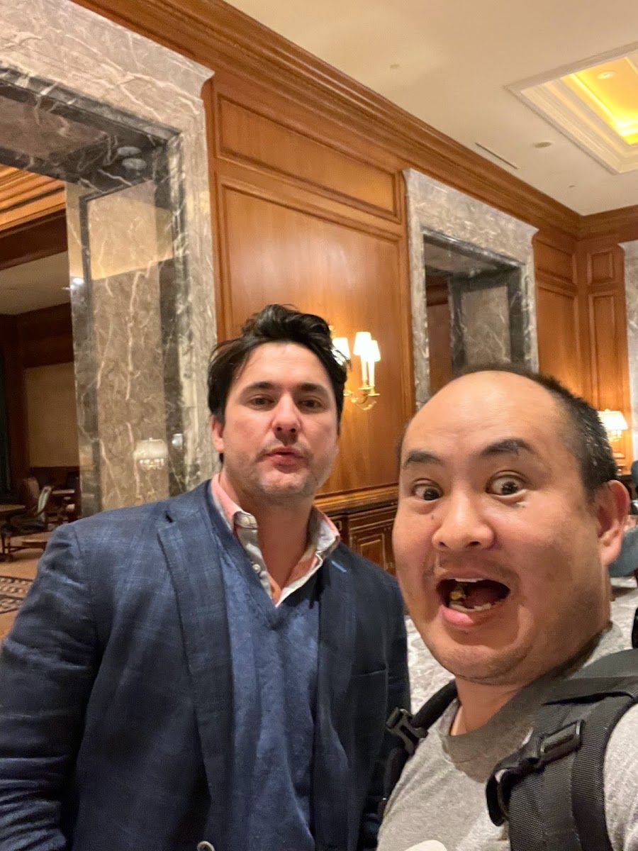 Dennis Yu with Nathaniel Stevens
