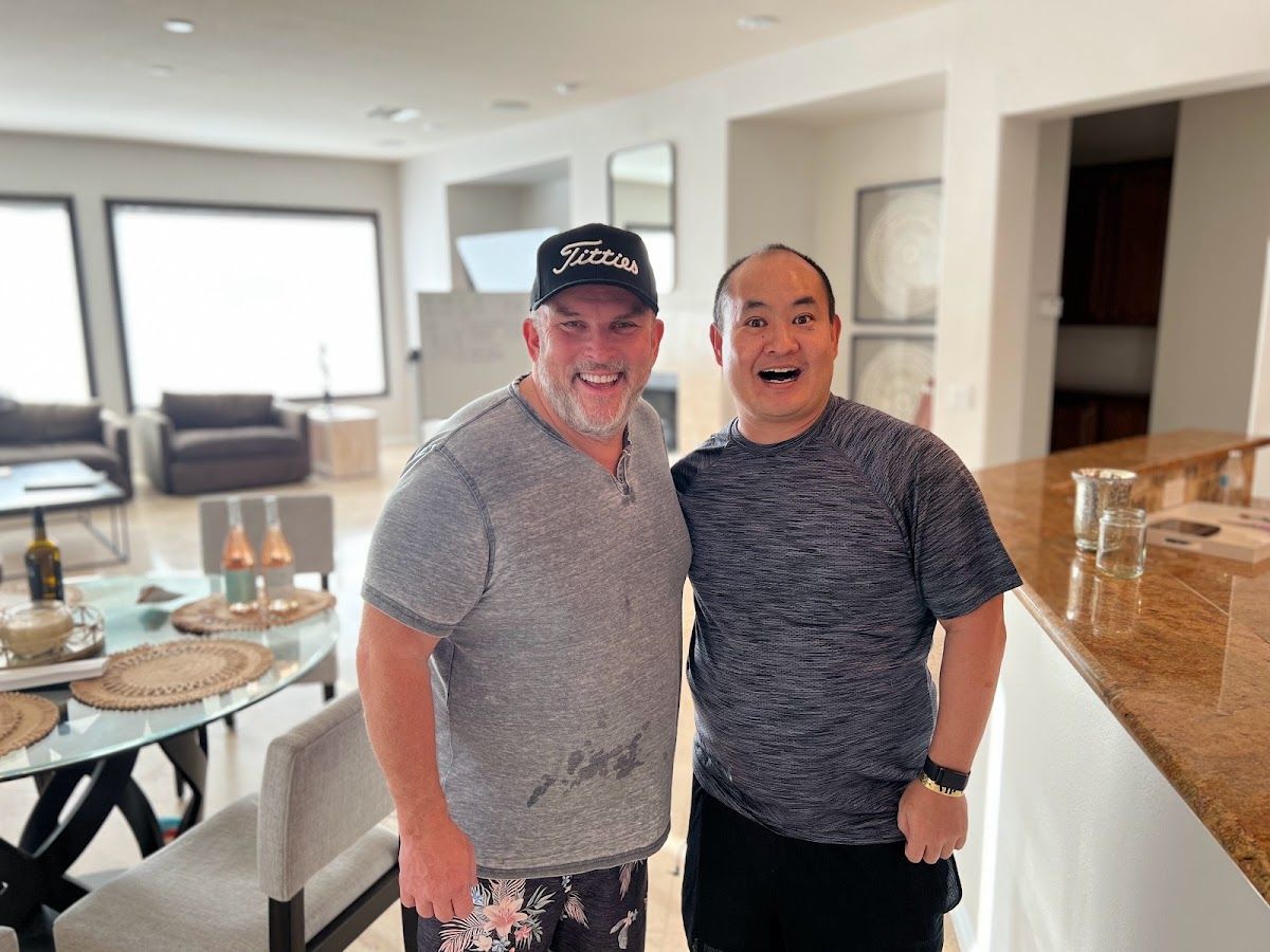 Dennis Yu with Perry Belcher