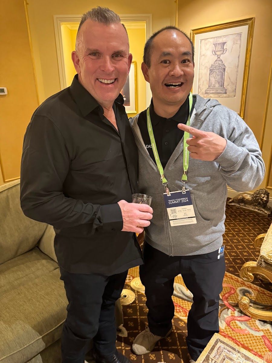 Dennis Yu with Perry Belcher