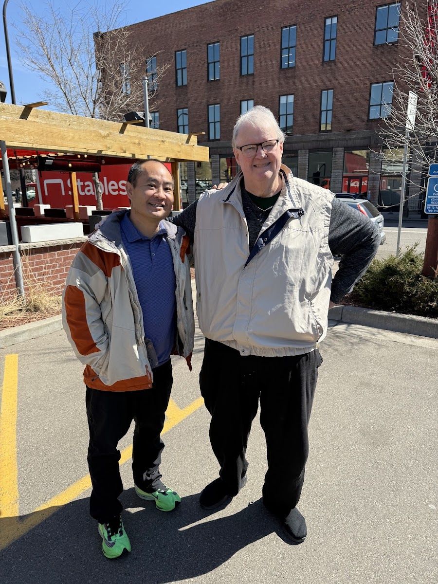 Dennis Yu with Tom Hawkins