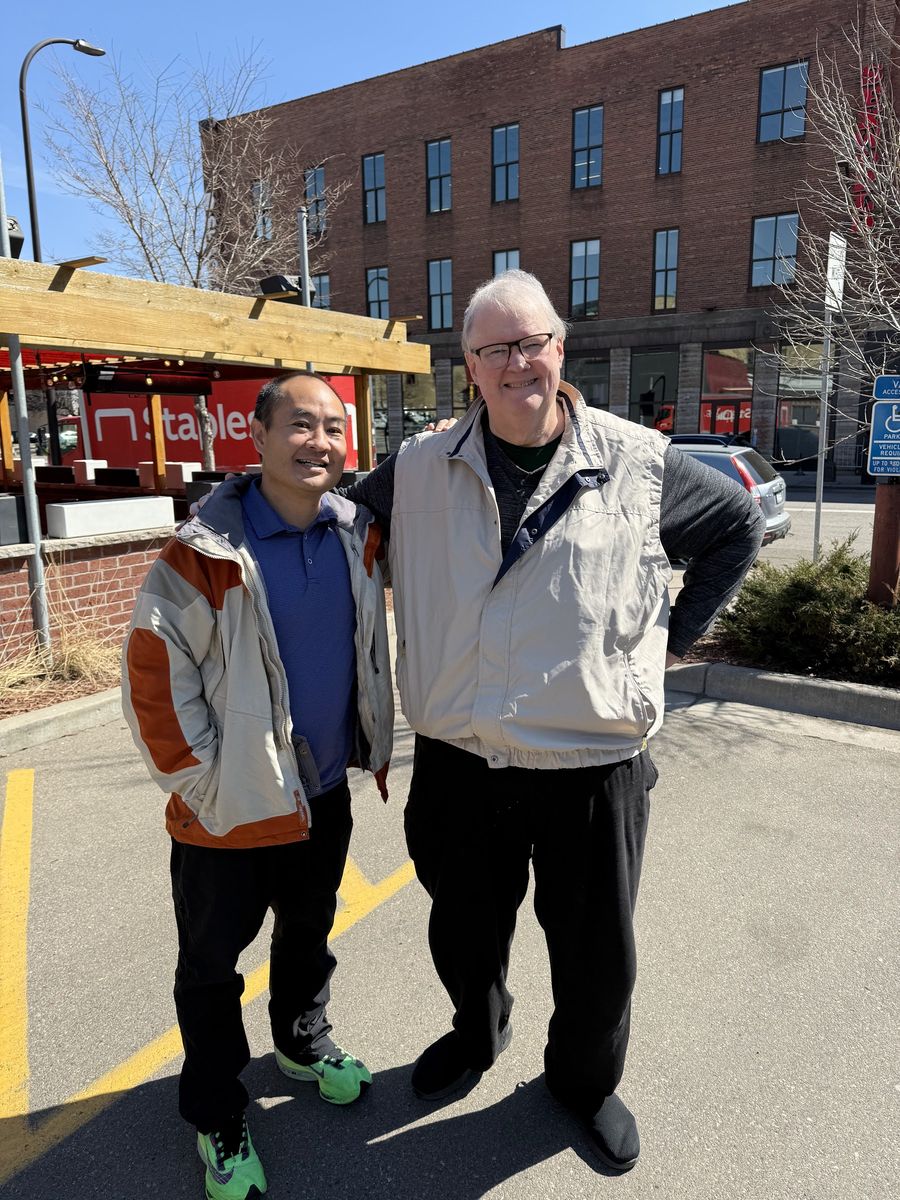 Dennis Yu with Tom Hawkins